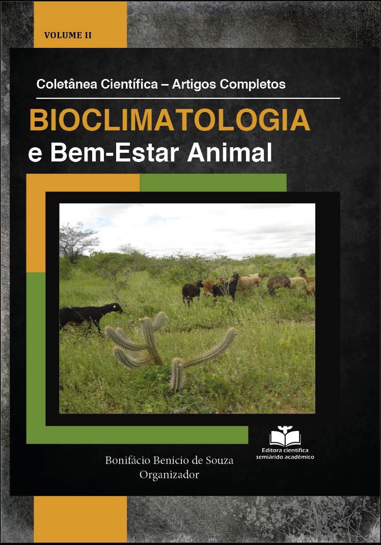 Capa do livro “Bioclimatologia e Bem-Estar Animal no Semiárido Brasileiro: Coletânea Científica – Artigos Completos – Volume 3”, com imagem representativa do semiárido brasileiro e animais em sistema de produção a pasto.